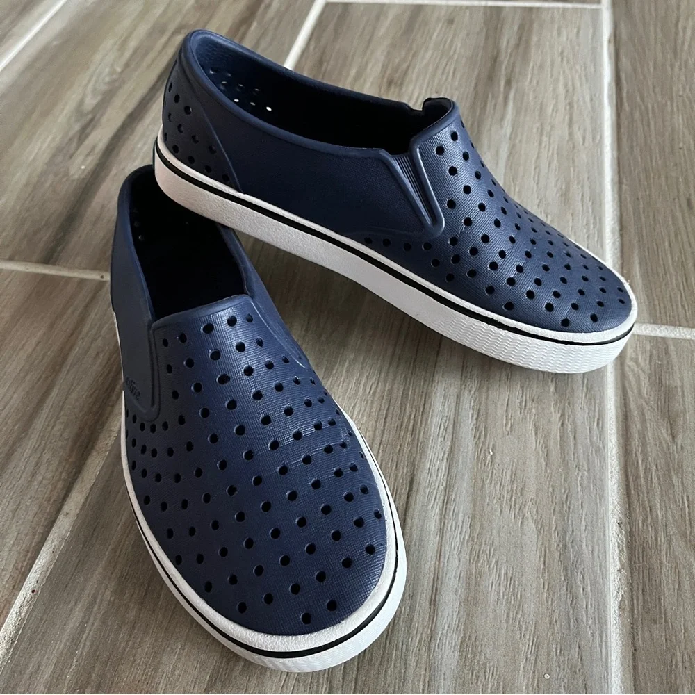 Kids Navy Slip-On Water Shoes